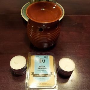 Yankee Candle Beehive Wax Warmer & Beach Getaway Wax Melts Bundle RETIRED 2012